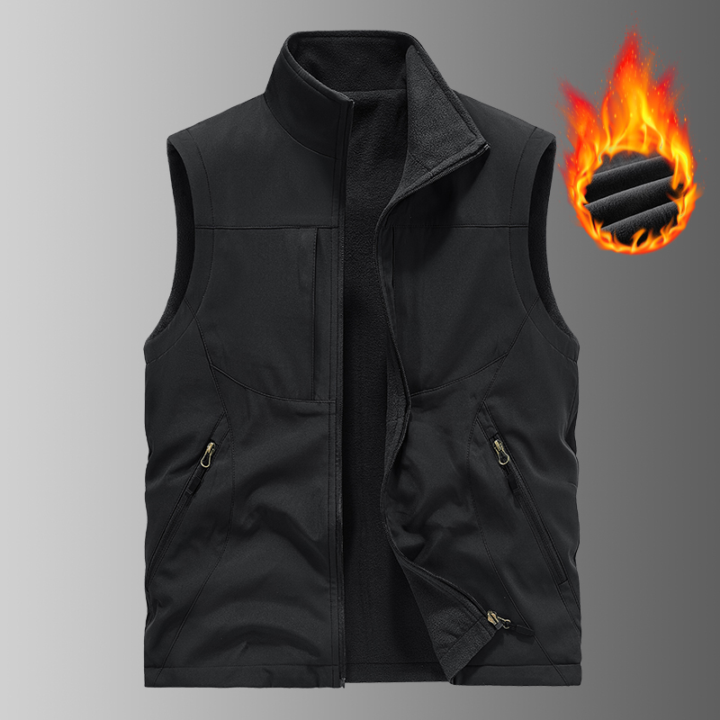 Outdoor Adventure Vest - ソフトで多機能、高品質なスポーツ・レジャー・アウトドア・登山・キャンプ用、防風・通気性・保温性に優れたファッショナブルなメンズベスト