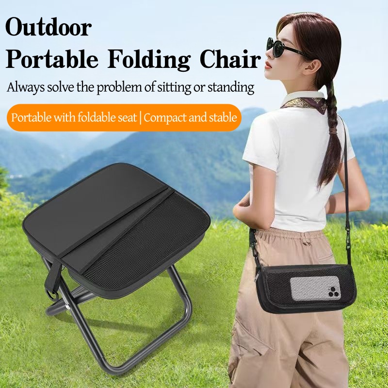 Outdoor Adventure With No Backpack - 7V ポータブル折りたたみバックパックスツール軽量キャンプ釣りピクニックチェアアウトドアアウトドアアドベンチャーシートハイキング旅行用