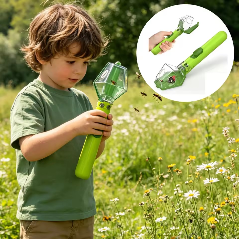 Outdoor Adventure Educator - ハンドヘルド昆虫キャッチャー 6倍拡大鏡付き ポータブルバグキャッチャー アウトドアアドベンチャー昆虫学教育用昆虫トラップ