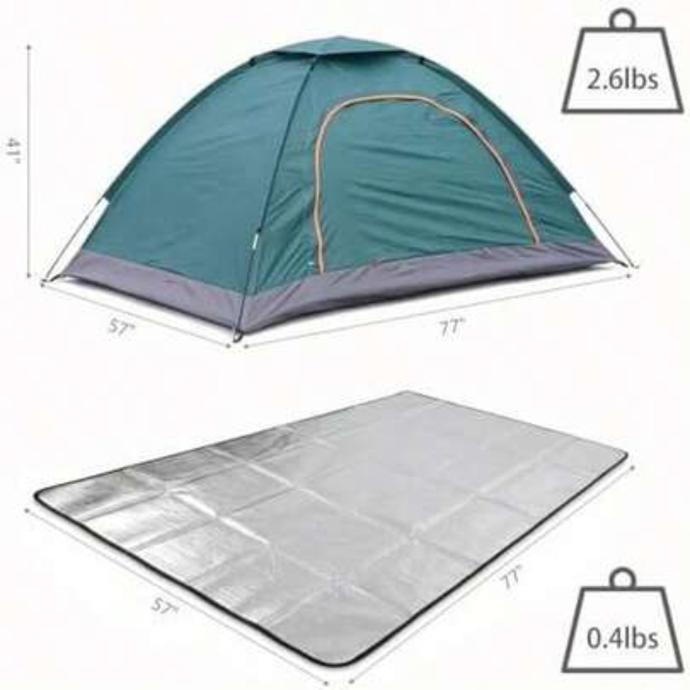 Outdoor Adventure Dome Shelter - 簡単設営 通気性メッシュ ダブルレイヤー 防水ドームテント 軽量 ポータブル