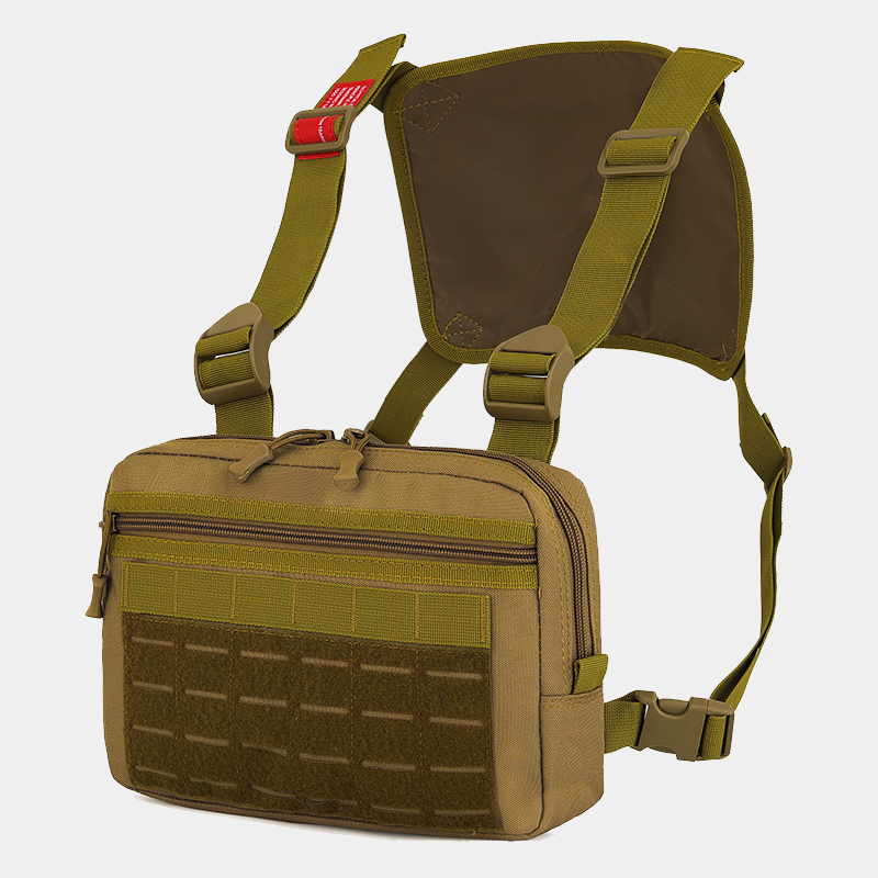 Outdoor Adventure Vest - 戦術的な狩猟ベストバッグ男性アウトドアスポーツチェストバックパックトレーニングキャンプ旅行釣りモールサバイバルバッグ