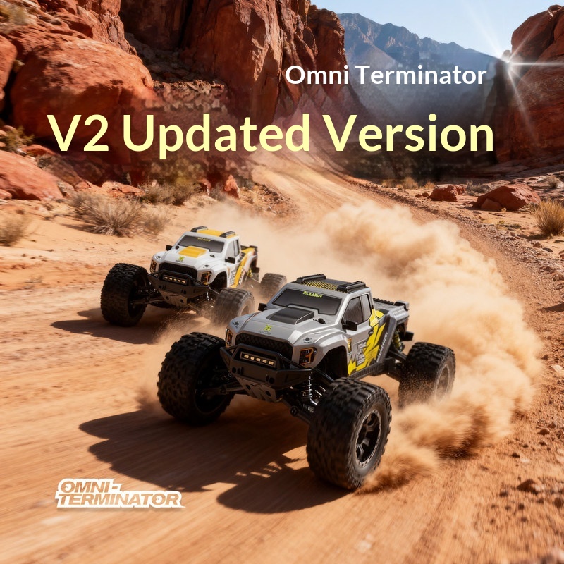 Outdoor Adventure For Kids - V2 オムニターミネーター RCリモートコントロールトラック 4WD オフロード 高速電動レーシングおもちゃの車