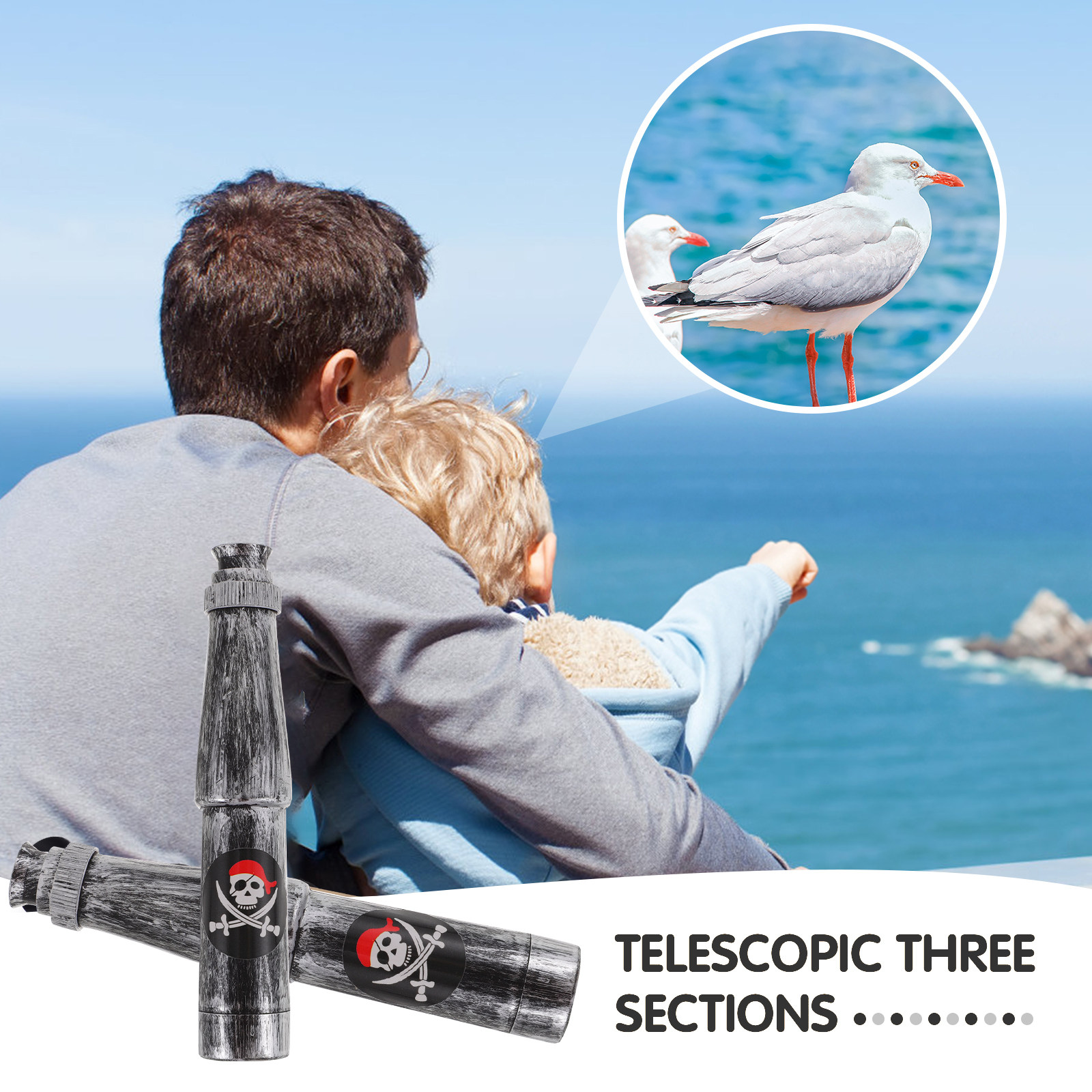 6個入り子供用海賊単眼鏡 プラスチック製パーティー記念品 教 - Outdoor Adventure Educator のレビューと価格
