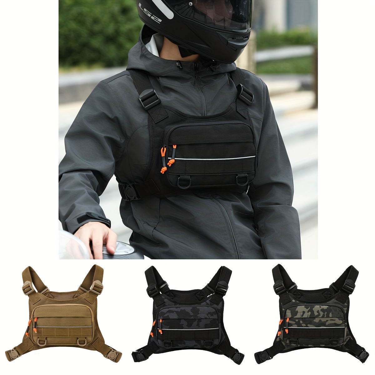 1ピースメンズアウトドアチェストバッグ、オックスフォード生地 - Outdoor Adventure With No Backpack のレビューと価格