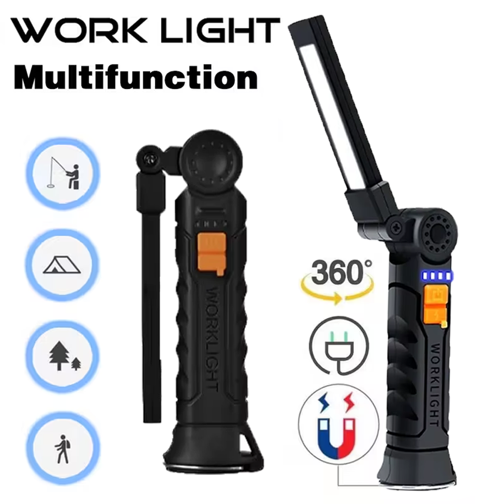 ポータブル COB LED 懐中電灯 USB 充電式トーチ、 - Outdoor Adventures のレビューと価格