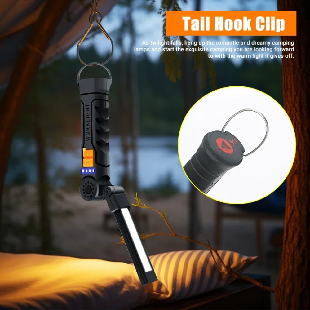 ポータブル COB LED 懐中電灯 USB 充電式トーチ、 - Outdoor Adventures のレビューと価格