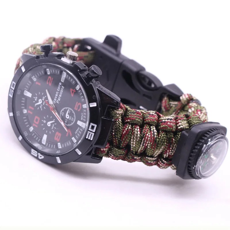 多機能アウトドアウォッチ傘ロープ編みブレスレット、フリントコ - Outdoor Adventure Gifts のレビューと価格