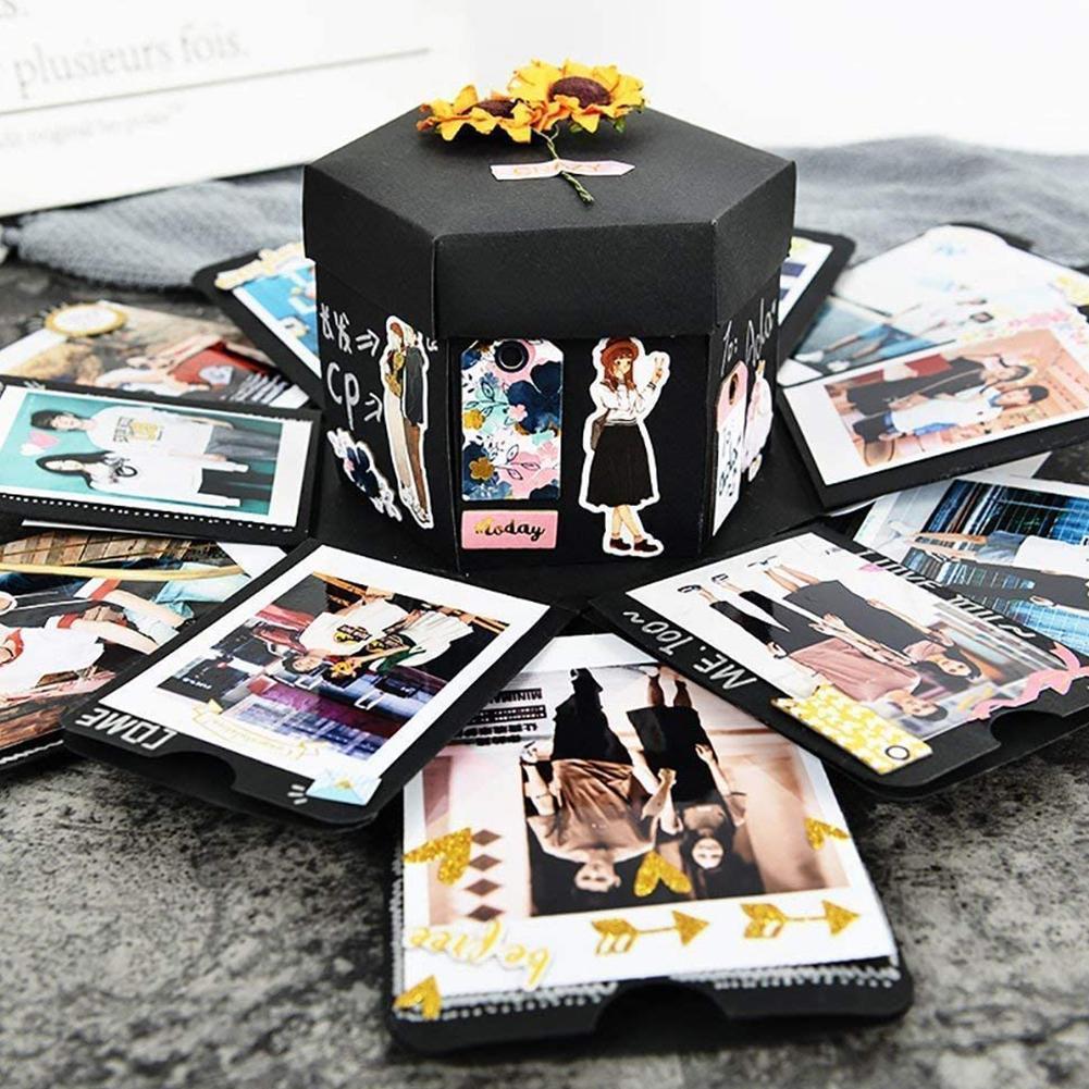 DIY 爆発フォトアルバムギフトボックス DIY スクラップ - Outdoor Adventure Gifts のレビューと価格