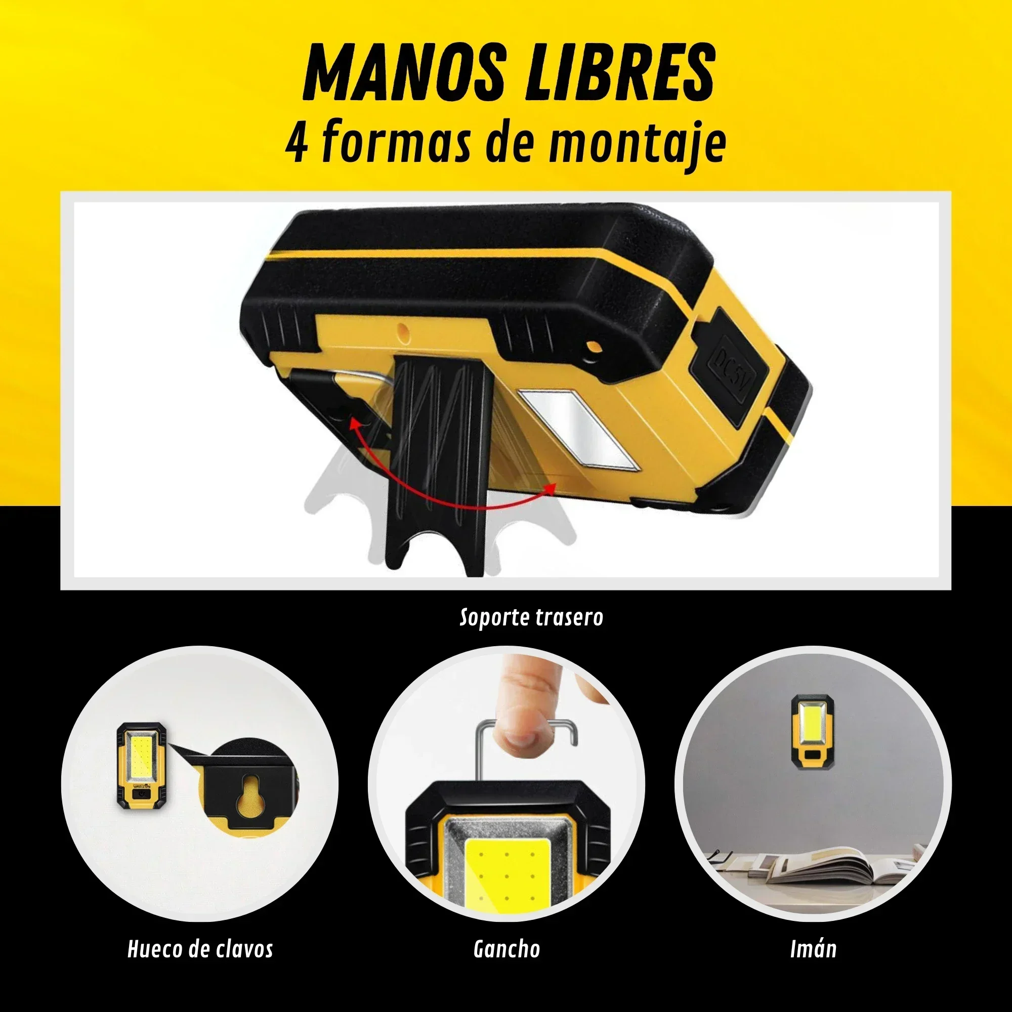 充電式 4000mAh 作業灯 超高輝度 COB フラッシュ - Outdoor Adventures のレビューと価格
