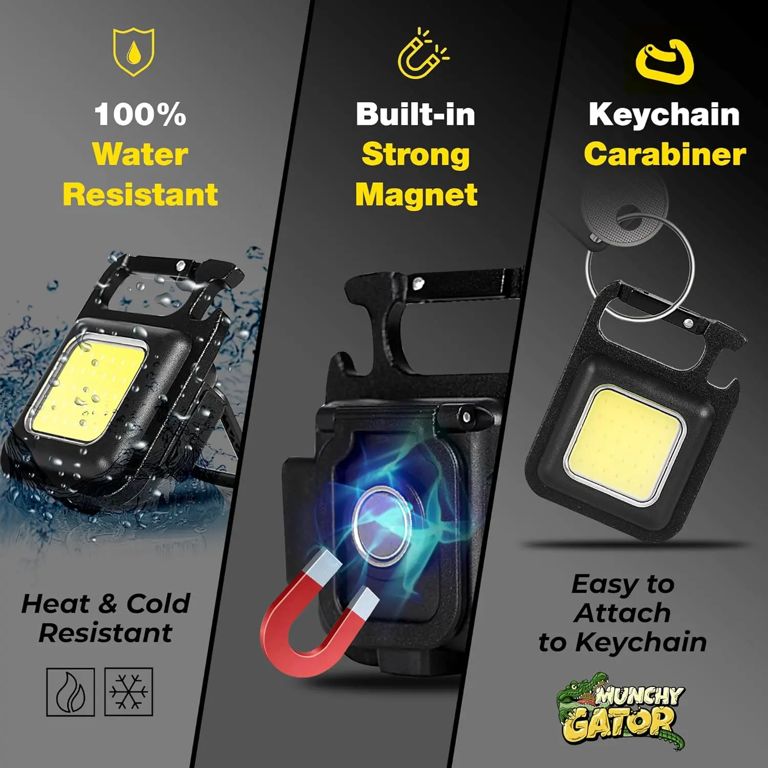 ポータブルキーホルダーライトミニ多機能キャンプ懐中電灯USB - Outdoor Adventures のレビューと価格