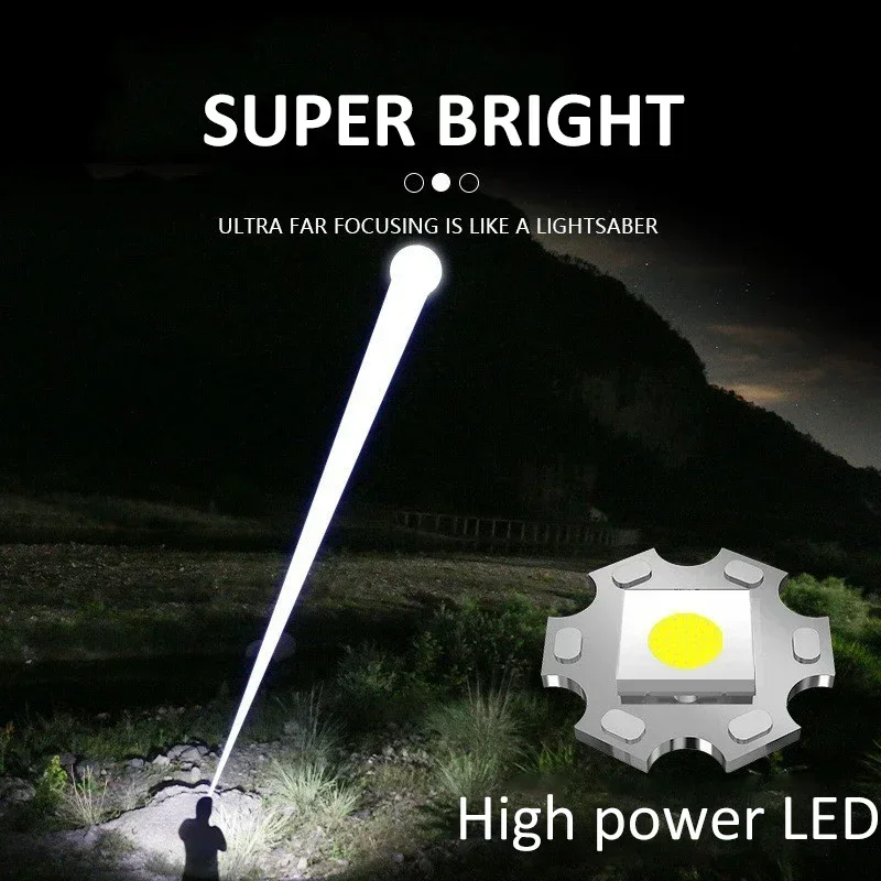 900000LM 強力な LED 懐中電灯 Type-c 充 - Outdoor Adventure Hiking のレビューと価格