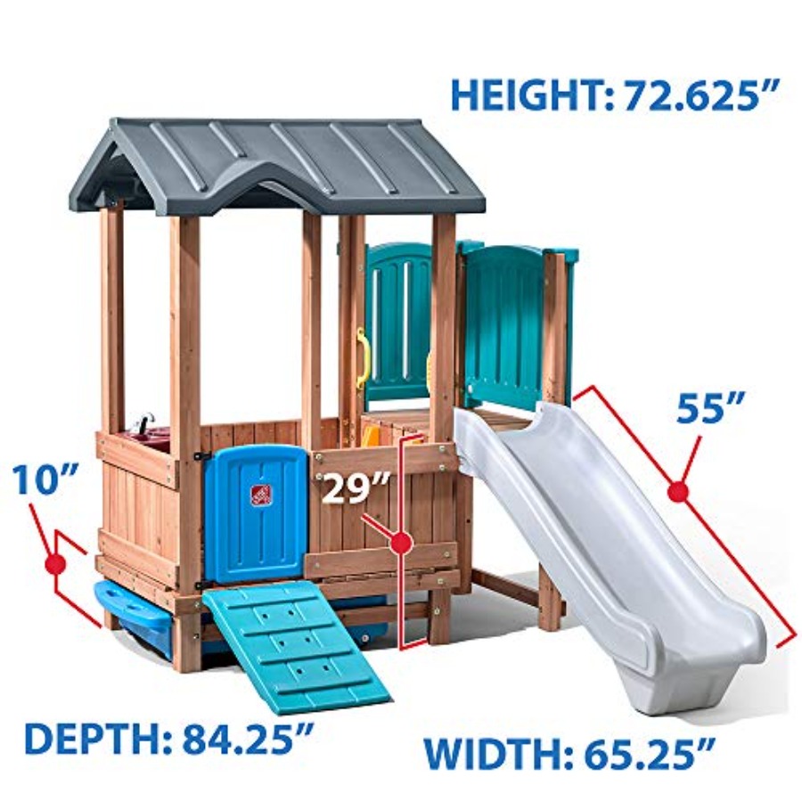 ウッドランドアドベンチャー プレイハウス＆スライド、子供用屋 - Outdoor Adventure For Kids のレビューと価格