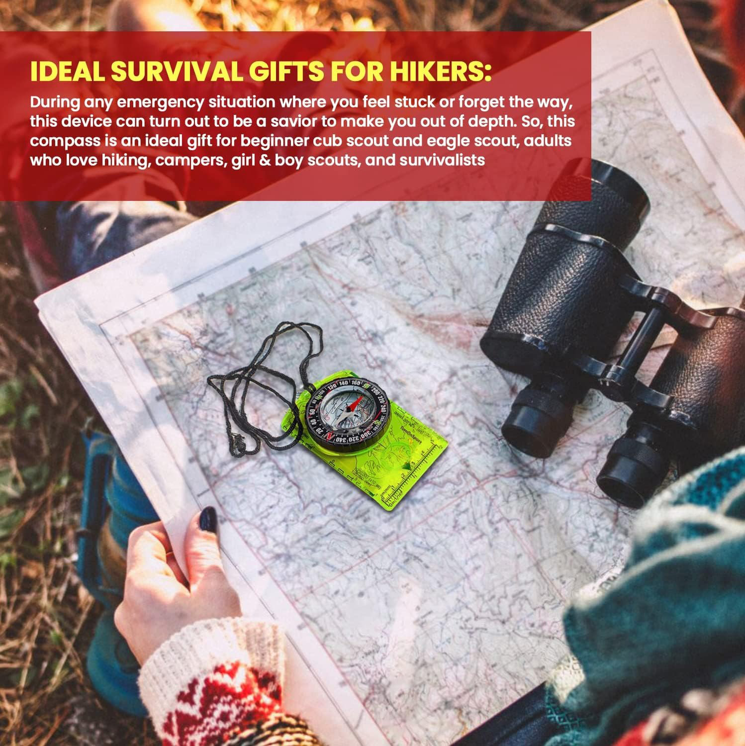 YANBIGUO オリエンテーリングコンパス ハイキングバッ - Map Compass Orienteering のレビューと価格