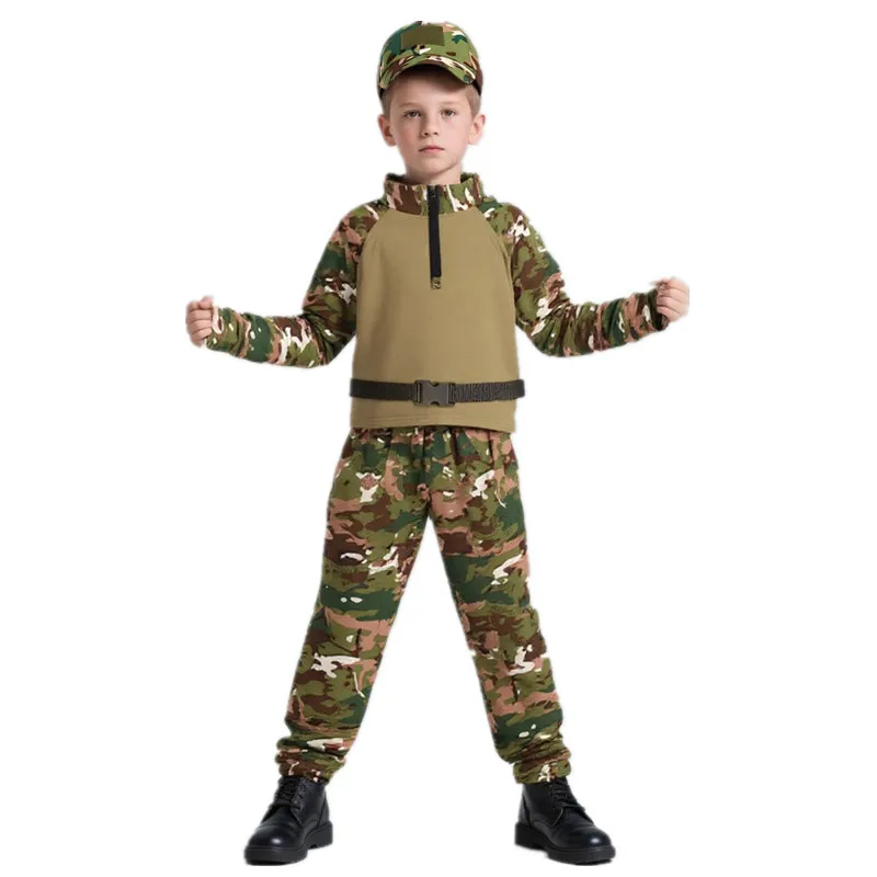 子供大人迷彩カエル衣装サマーキャンプコスチュームスタンドカラ - Outdoor Adventure For Kids のレビューと価格