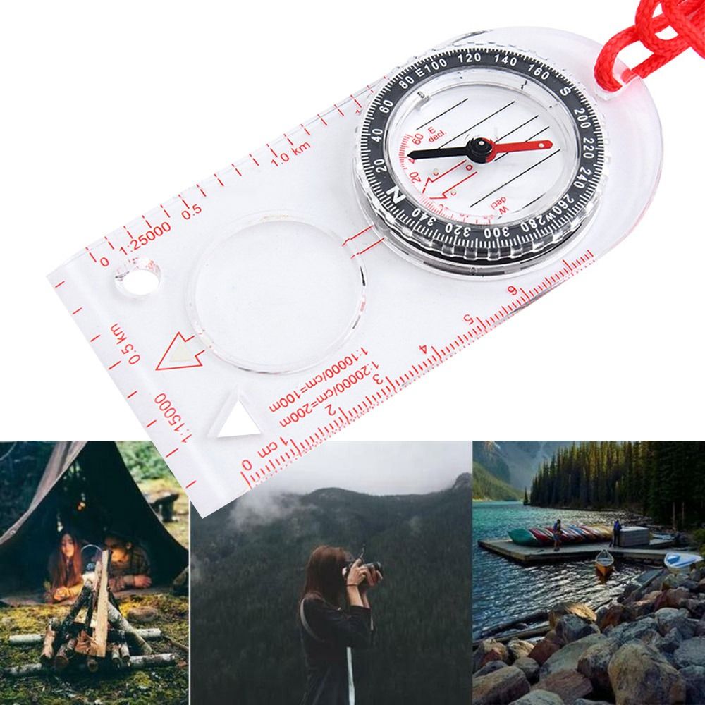 新しいアクリル製マップ定規コンパス 多機能ポータブルオリエン - Map Compass Orienteering のレビューと価格
